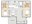 962 sq. ft. B4WD floor plan