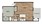 752 sq. ft. A3 floor plan