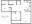 865 sq. ft. 60% floor plan