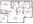 1,043 sq. ft. 50% floor plan