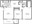 809 sq. ft. B1 floor plan