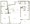 1,056 sq. ft. Mkt floor plan