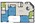 1,382 sq. ft. C1 floor plan
