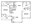 984 sq. ft. D floor plan