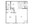 680 sq. ft. floor plan