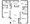 1,073 sq. ft. B2 floor plan