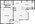 718 sq. ft. A2 floor plan