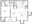 721 sq. ft. Cypress floor plan