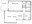 684 sq. ft. floor plan