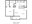 638 sq. ft. 50% floor plan