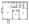 960 sq. ft. D floor plan