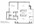 938 sq. ft. A2 floor plan