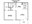 602 sq. ft. A2/50% floor plan