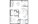 850 sq. ft. 60% floor plan