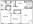 940 sq. ft. B floor plan