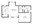 769 sq. ft. A2P floor plan