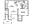 721 sq. ft. B1/B3/60% floor plan
