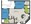 1,028 sq. ft. B2D floor plan