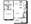 667 sq. ft. A1 floor plan