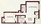 709 sq. ft. A floor plan