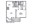 678 sq. ft. B floor plan