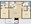 864 sq. ft. Sycamore floor plan