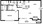 665 sq. ft. A2 floor plan