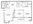 780 sq. ft. B1 floor plan