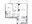 1,054 sq. ft. J floor plan