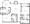 1,104 sq. ft. B1 floor plan