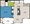 749 sq. ft. 1C floor plan