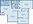 960 sq. ft. B2 floor plan