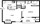 517 sq. ft. A1 floor plan