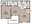 632 sq. ft. A1 floor plan
