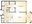 625 sq. ft. Brazos floor plan