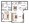 585 sq. ft. A1-R floor plan