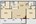 886 sq. ft. C floor plan