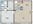 520 sq. ft. 1A1 floor plan