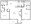 1,037 sq. ft. B2 floor plan