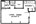 411 sq. ft. 2 floor plan