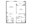 795 sq. ft. A3c floor plan