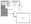 786 sq. ft. A3g-H floor plan