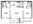 1,024 sq. ft. F floor plan
