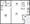 700 sq. ft. 60% floor plan