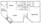 694 sq. ft. Biltmore/A3 floor plan