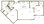 1,036 sq. ft. Mkt floor plan