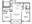 1,050 sq. ft. B2 floor plan