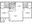 932 sq. ft. B1 floor plan