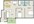 977 sq. ft. B2R floor plan