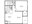 593 sq. ft. A1 I&II floor plan